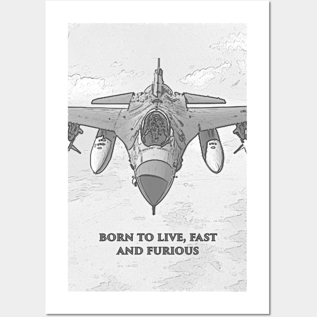 Fighter Jet Born P25 Wall Art by FasBytes